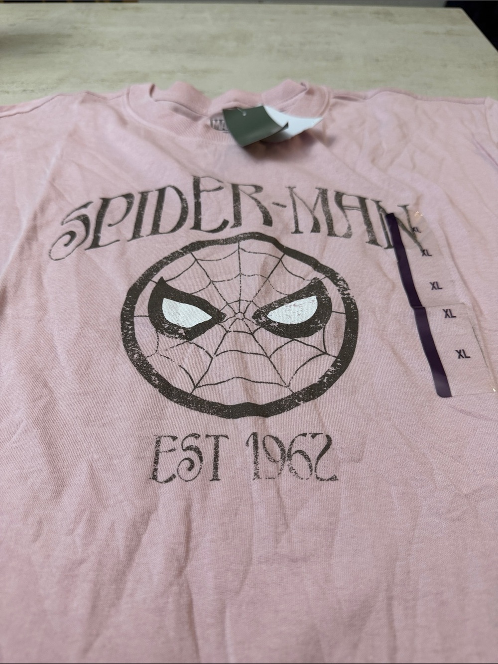 Marvel Spider-Man Graphic Tee in Light Pink